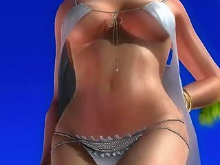 Tina, A Playboy Model, Flaunts Her Buttocks While Wearing A See-through Dress In Dead Or Alive 5